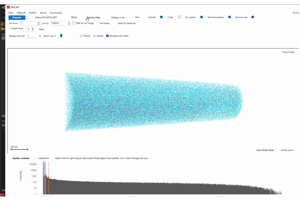 Indexing a detector pole figure in DASAPT